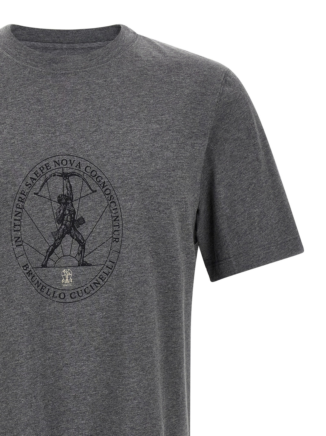 Brunello Cucinelli Gray Cotton T-Shirt