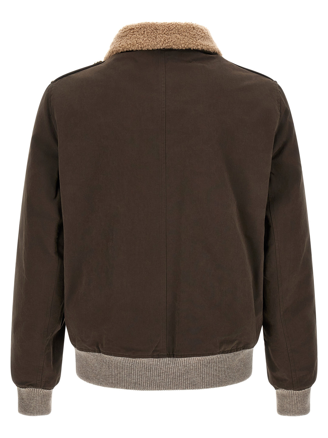 Brunello Cucinelli Brown Cotton Bomber
