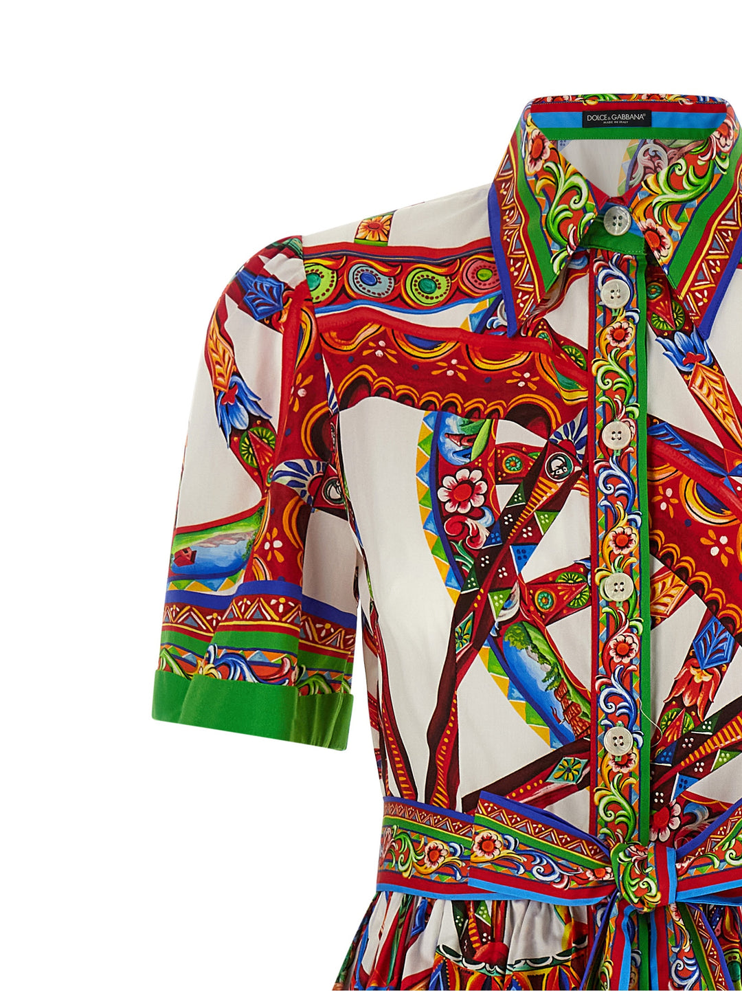 Dolce & Gabbana Multicolor Cotton Midi Dress