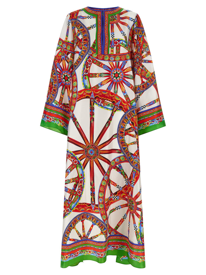 Dolce & Gabbana Multicolor Silk Long Dress