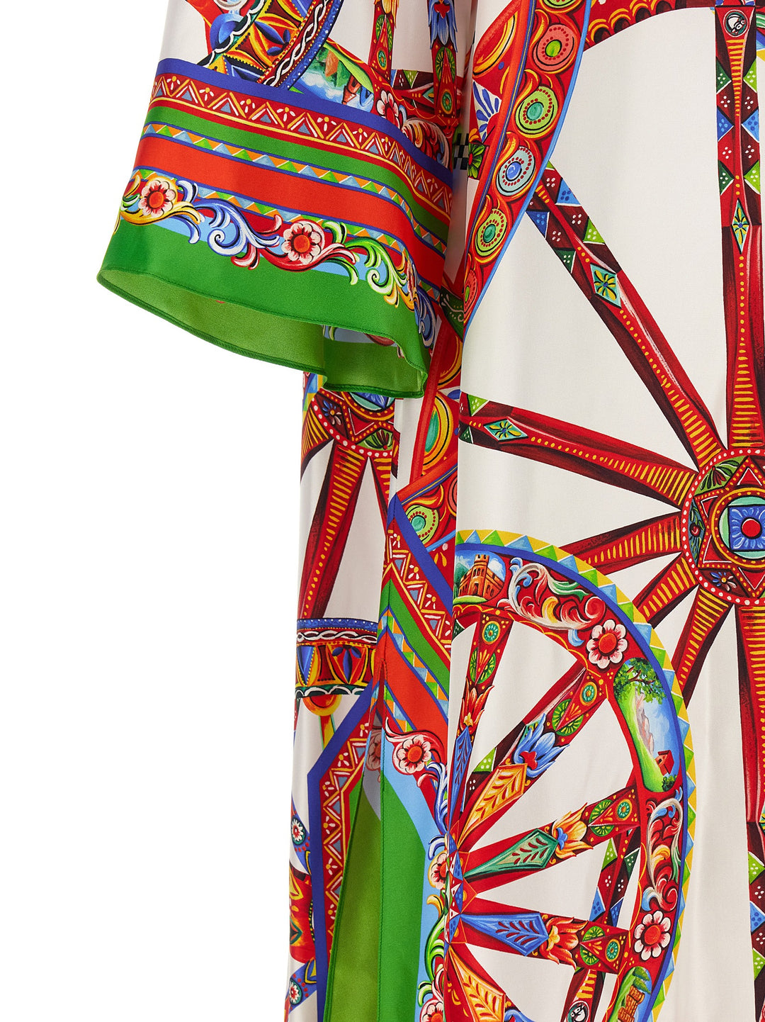 Dolce & Gabbana Multicolor Silk Long Dress