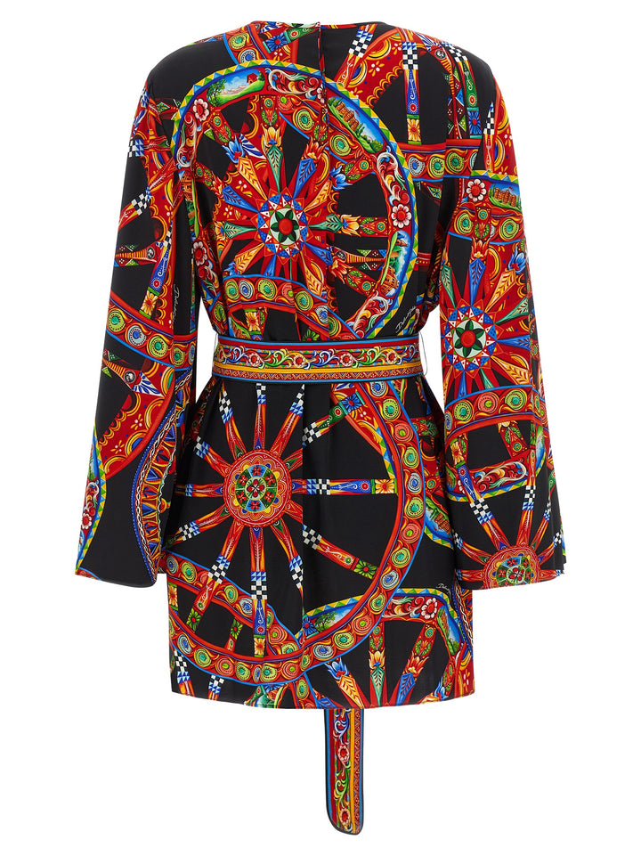 Dolce & Gabbana Multicolor Silk Short Dress
