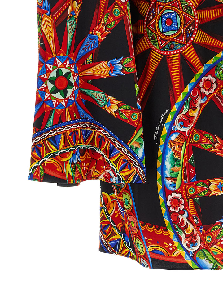 Dolce & Gabbana Multicolor Silk Short Dress