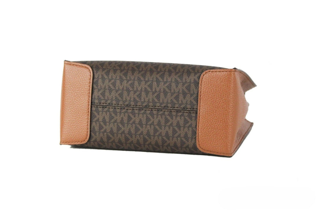 Michael Kors MICHAEL KORS Mercer 35S1GM9M2B Medium Logo And Leather Accordion Crossbody Bag In Brown