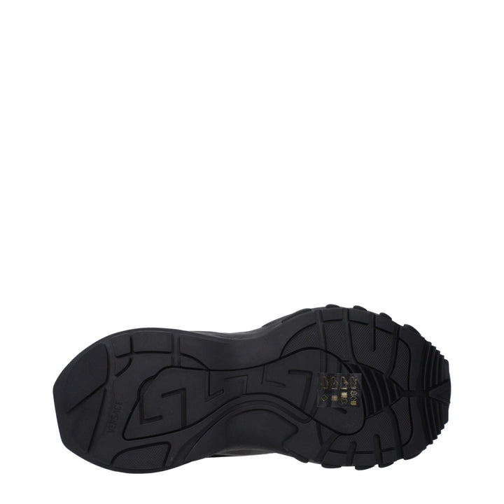 Versace Black Fabric Chunky Sneakers