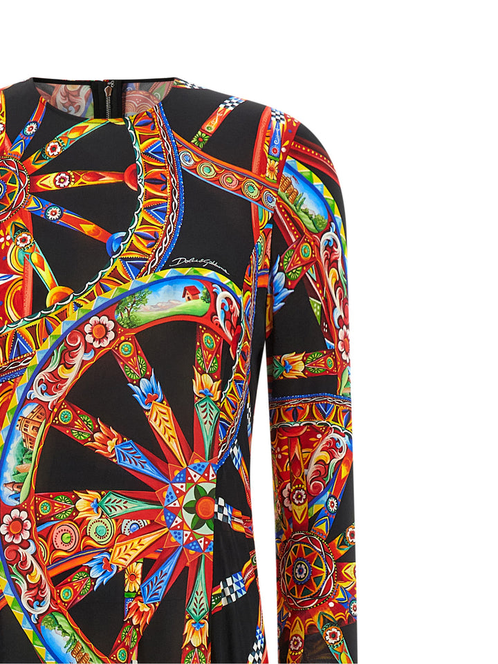 Dolce & Gabbana Multicolor Viscose Long Dress