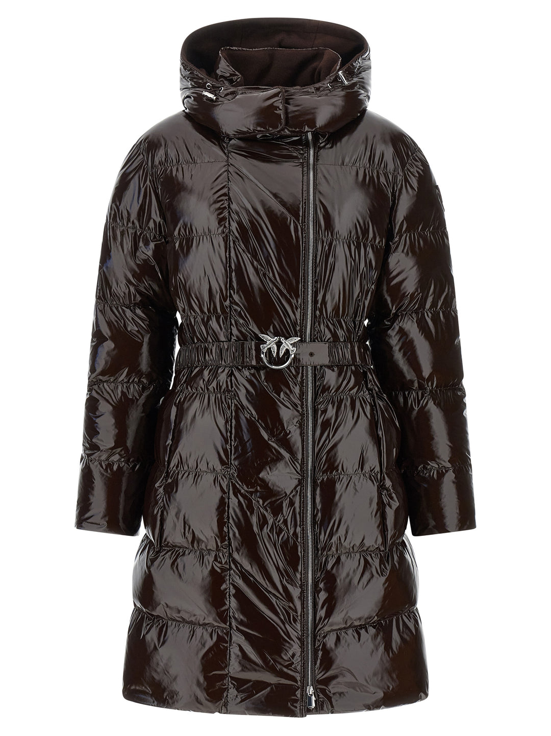 PINKO Brown Polyamide Full-Length Jacket