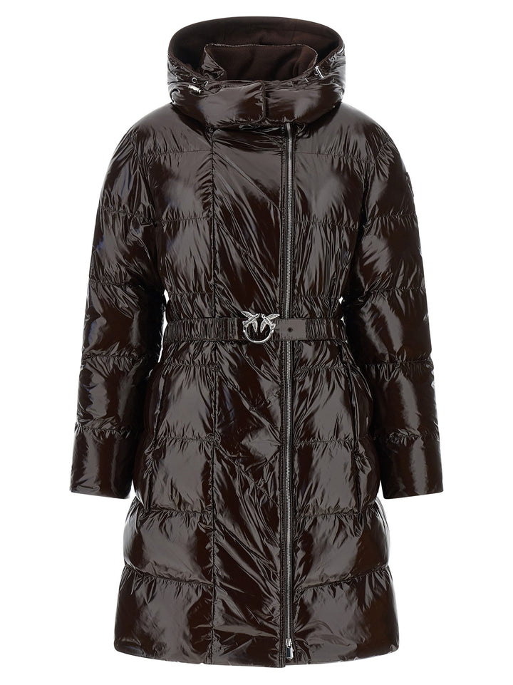 PINKO Brown Polyamide Full-Length Jacket