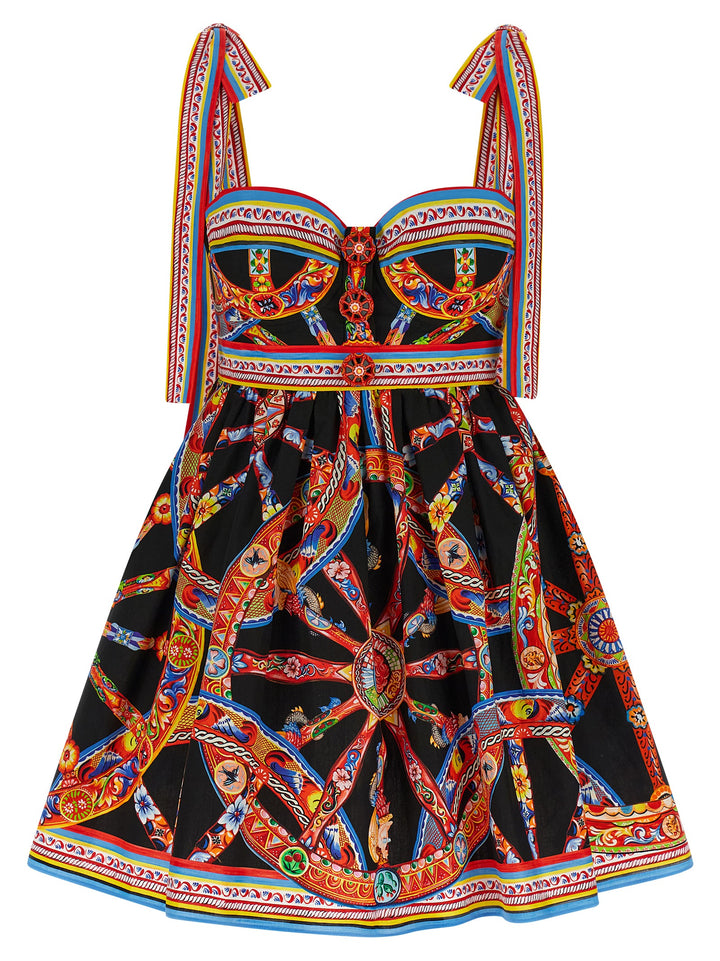 Dolce & Gabbana Multicolor Cotton Short Dress