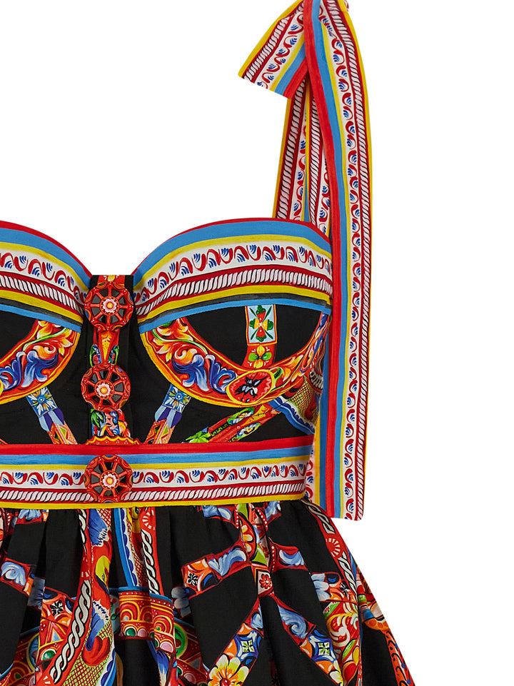 Dolce & Gabbana Multicolor Cotton Short Dress