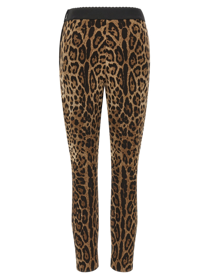 Dolce & Gabbana Brown Viscose Leggings
