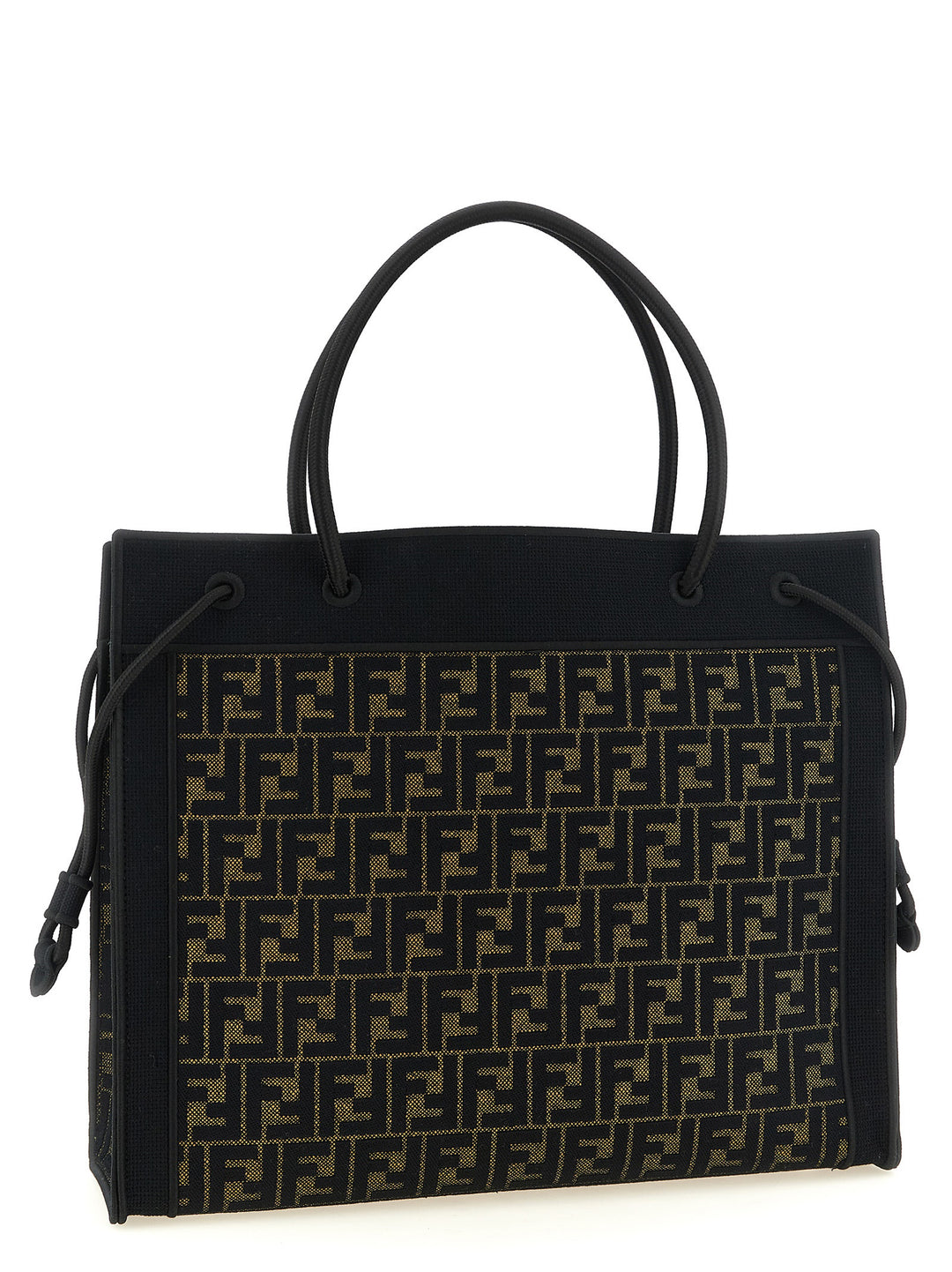 Fendi Brown Cotton Tote Bag