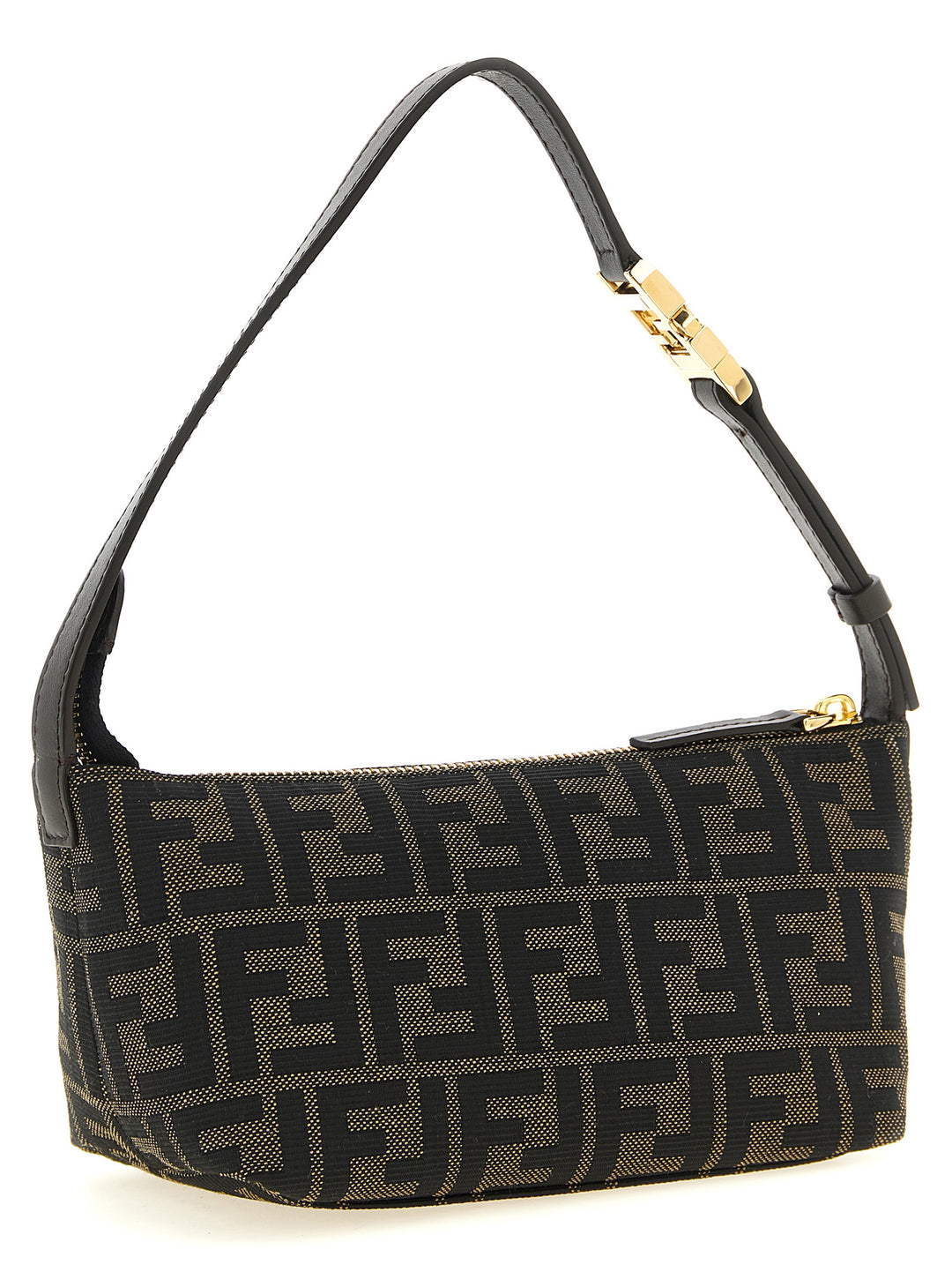 Fendi Brown Polyester Clutch Bag