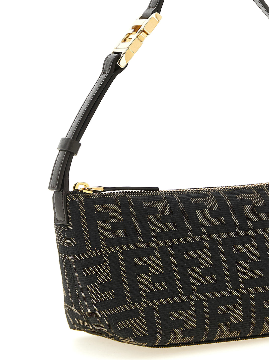 Fendi Brown Polyester Clutch Bag