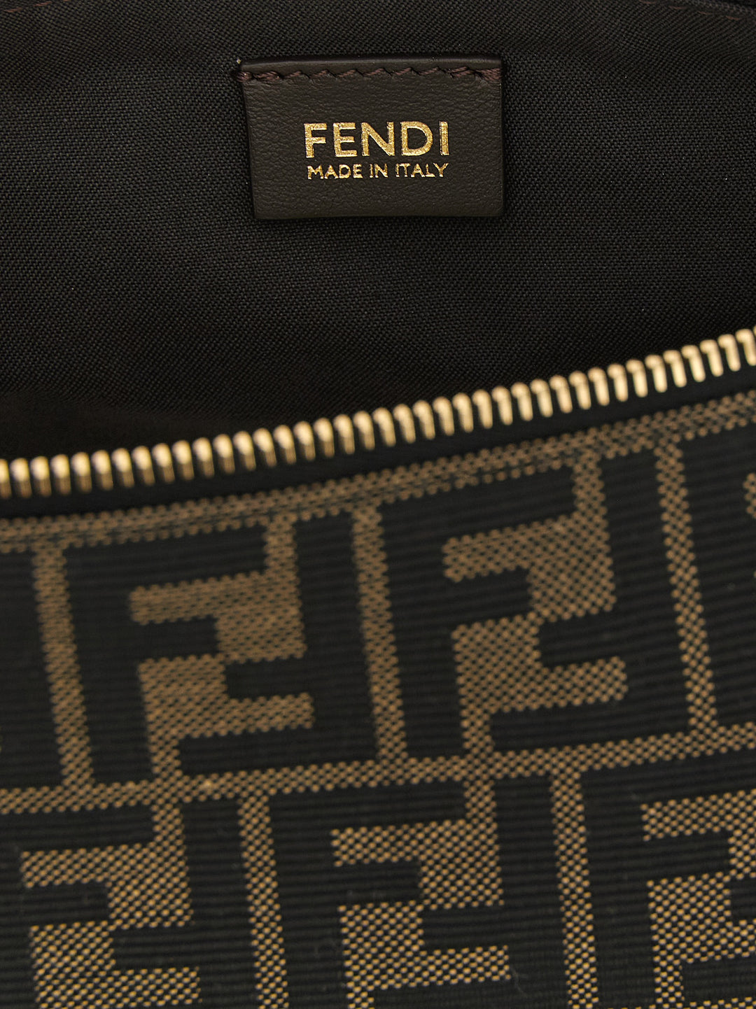 Fendi Brown Polyester Clutch Bag