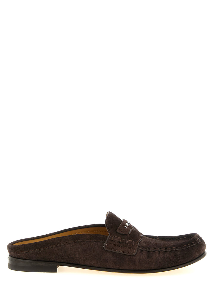 Fendi Brown Calfskin Slip-On Loafers