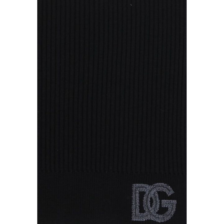 Dolce & Gabbana Black Wool Oves Aries Scarf