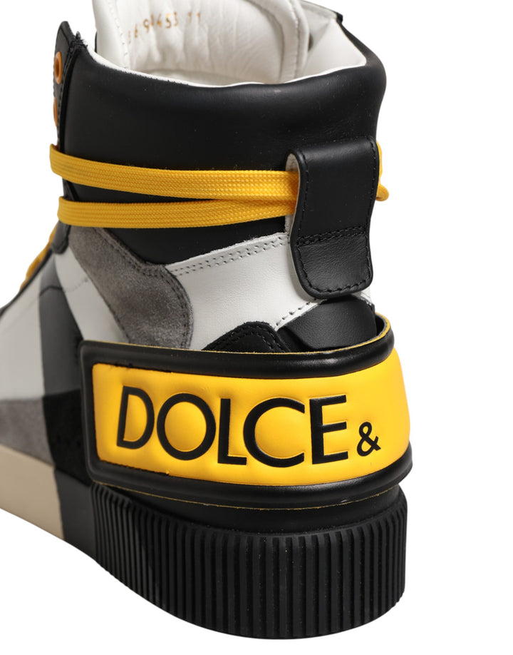 Dolce & Gabbana Multicolor Calf High Top Sneakers Shoes