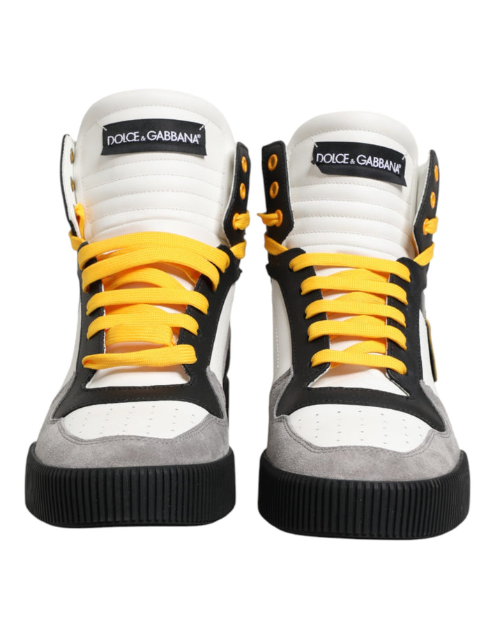 Dolce & Gabbana Multicolor Calf High Top Sneakers Shoes
