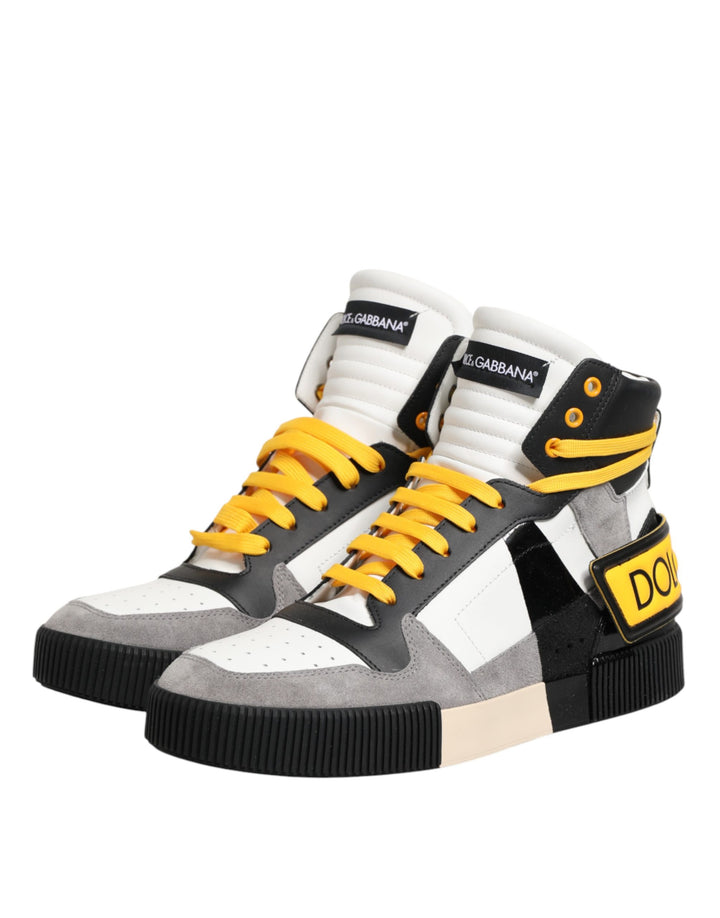 Dolce & Gabbana Multicolor Calf High Top Sneakers Shoes