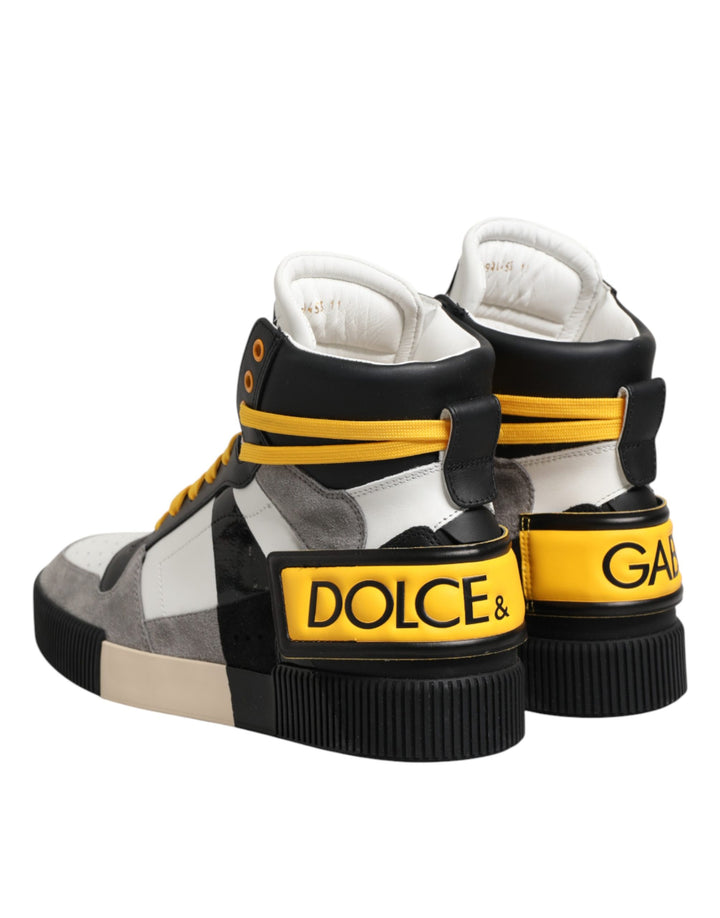 Dolce & Gabbana Multicolor Calf High Top Sneakers Shoes