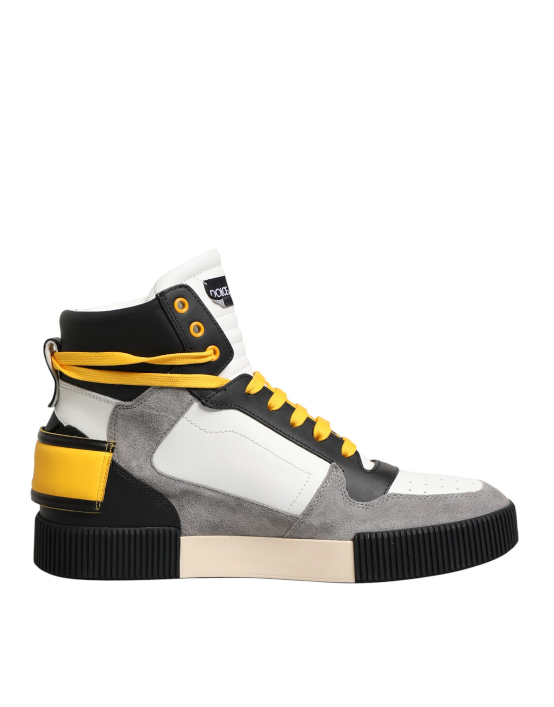 Dolce & Gabbana Multicolor Calf High Top Sneakers Shoes