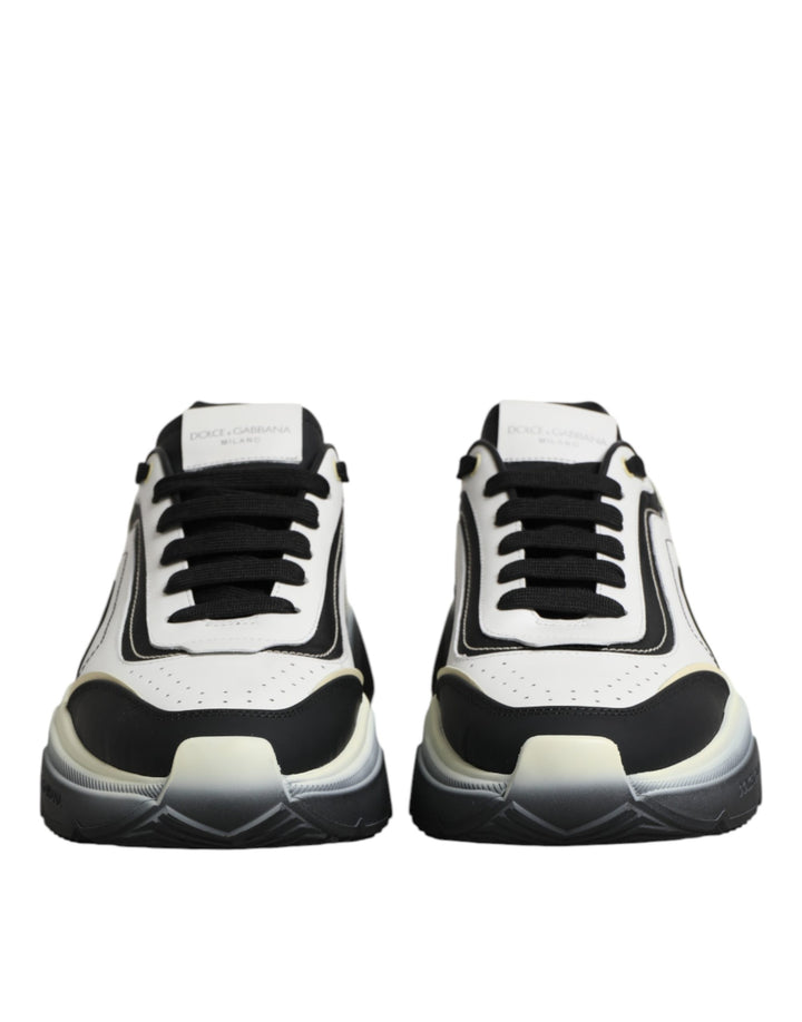 Dolce & Gabbana White Black Daymaster Two Tone Sneaker Shoes