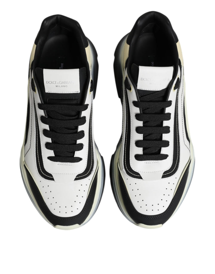Dolce & Gabbana White Black Daymaster Two Tone Sneaker Shoes