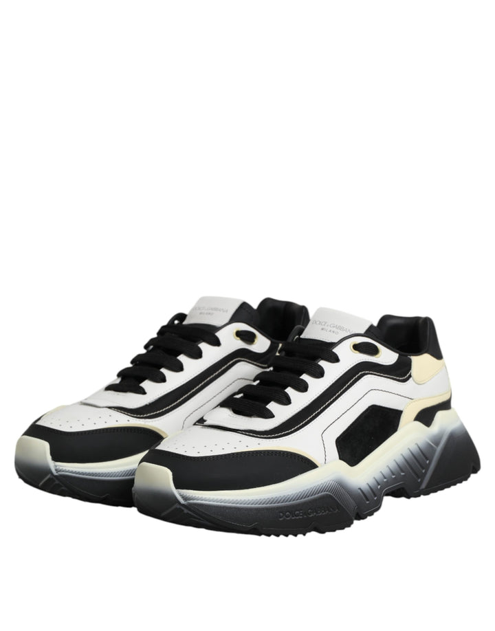 Dolce & Gabbana White Black Daymaster Two Tone Sneaker Shoes