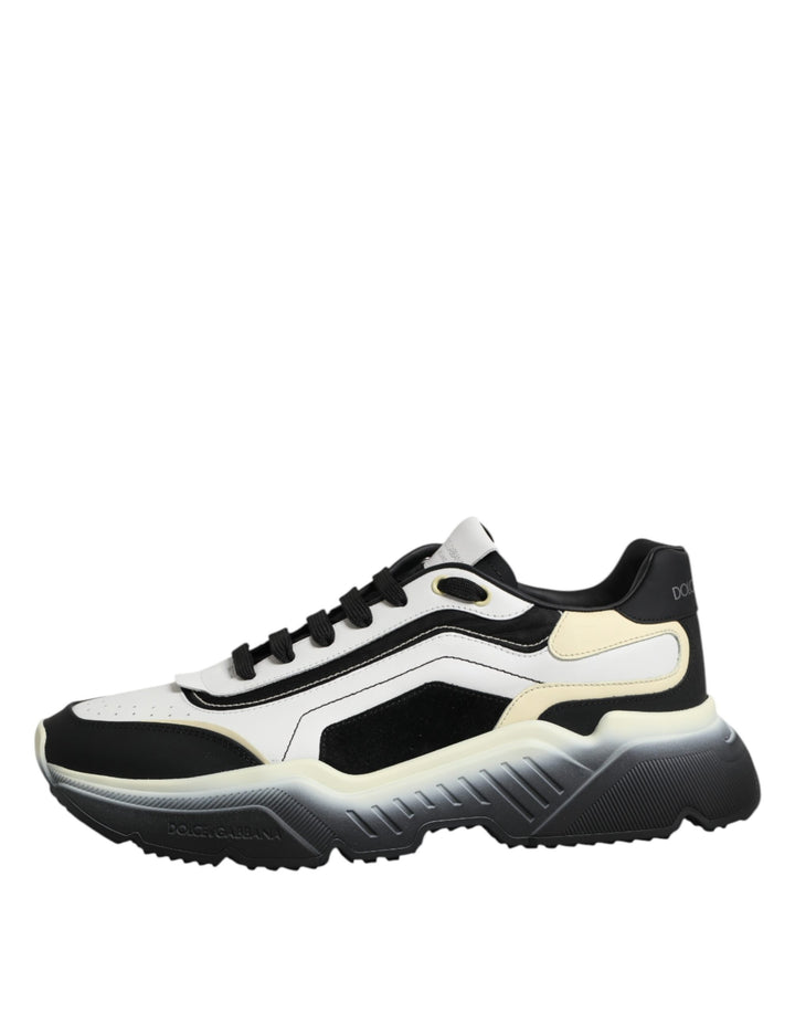 Dolce & Gabbana White Black Daymaster Two Tone Sneaker Shoes