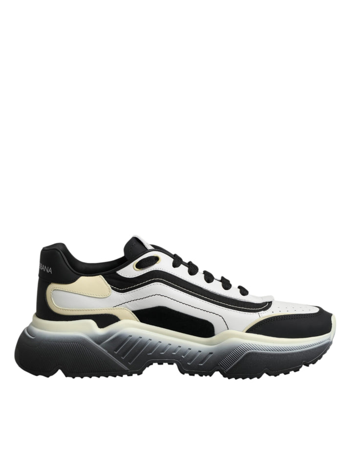 Dolce & Gabbana White Black Daymaster Two Tone Sneaker Shoes