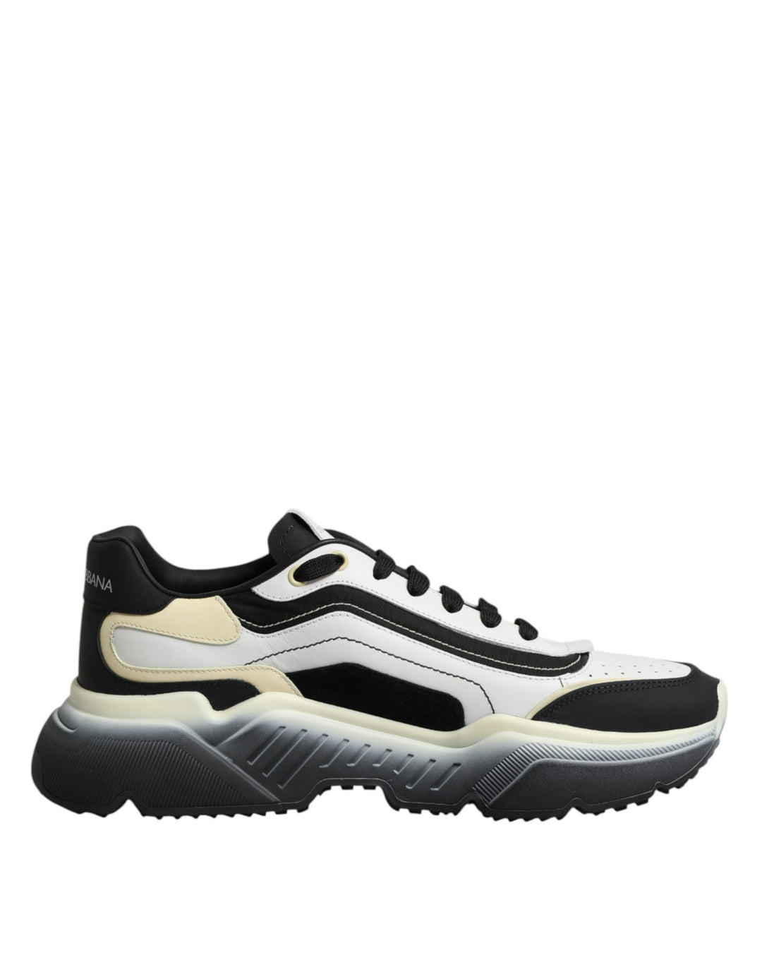 Dolce & Gabbana White Black Daymaster Two Tone Sneaker Shoes