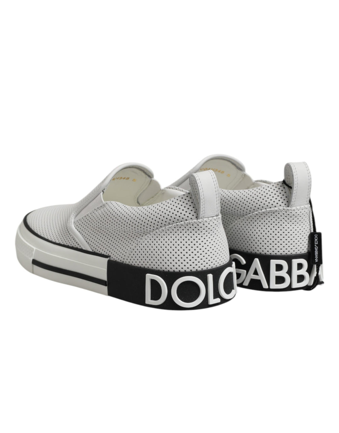 Dolce & Gabbana White Perforated Custom 2.Zero Sneakers Shoes