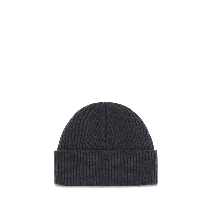 Ami Paris Gray Wool Oves Aries Beanie