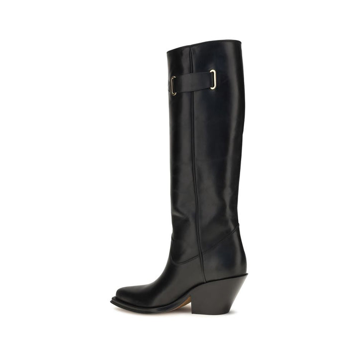 Chloé Black Calf Leather Bos Taurus Over The Knee