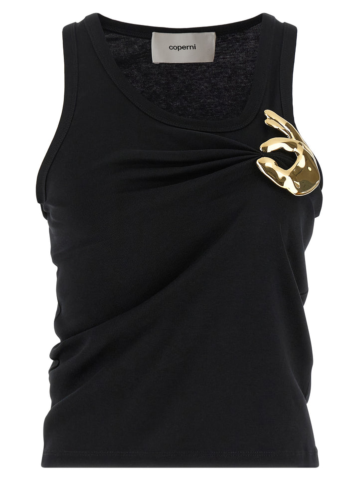 Coperni Black Cotton Tank Tops