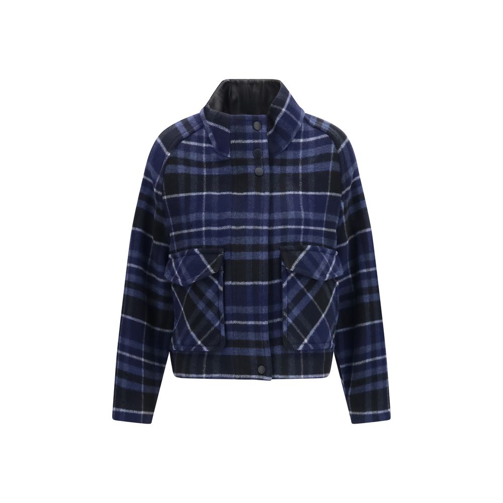 PINKO Blue Wool Oves Aries Shell Jacket