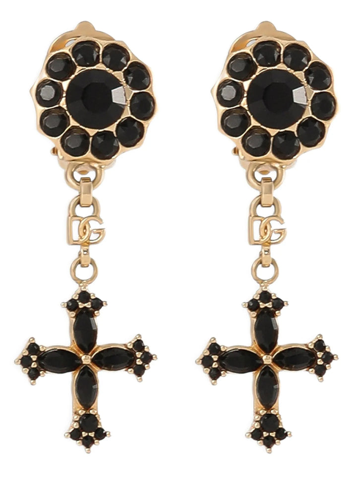 Dolce & Gabbana Black Brass Earrings