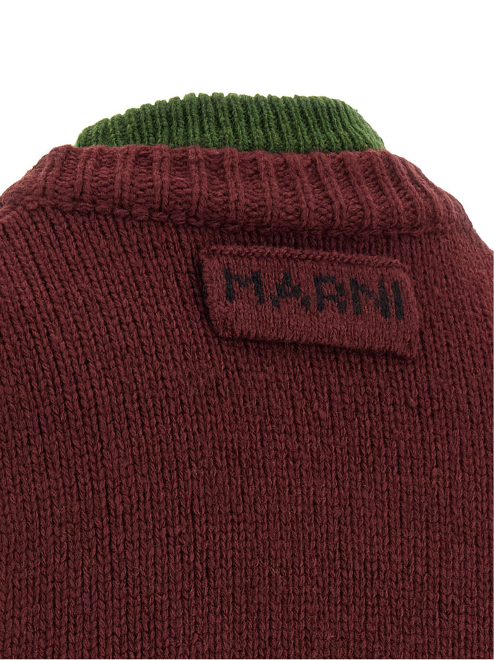Marni Bordeaux Wool Sleeveless Jacket