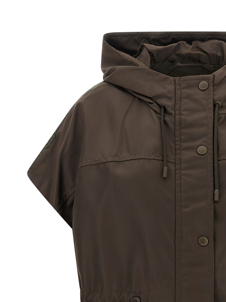 Max Mara Brown Polyamide Sleeveless Jacket
