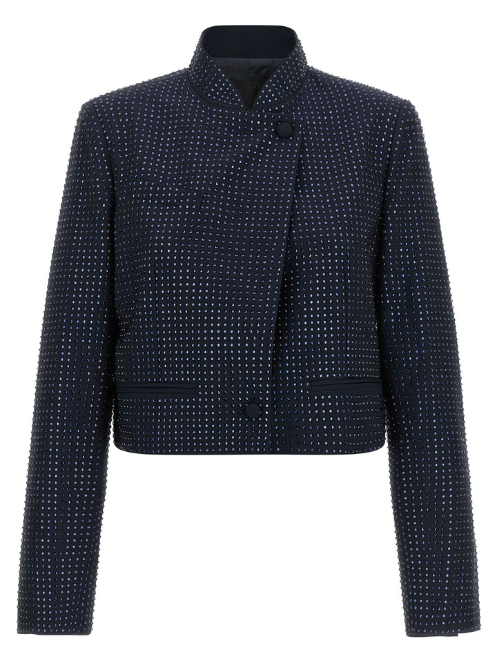 PINKO Blue Polyester Full-Length Jacket