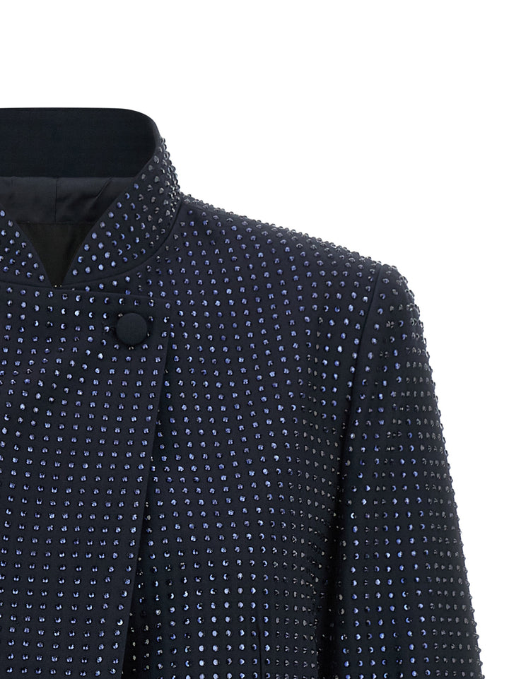 PINKO Blue Polyester Full-Length Jacket