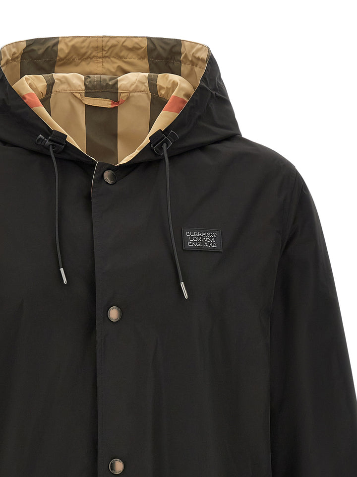 Burberry Black Polyester Coat