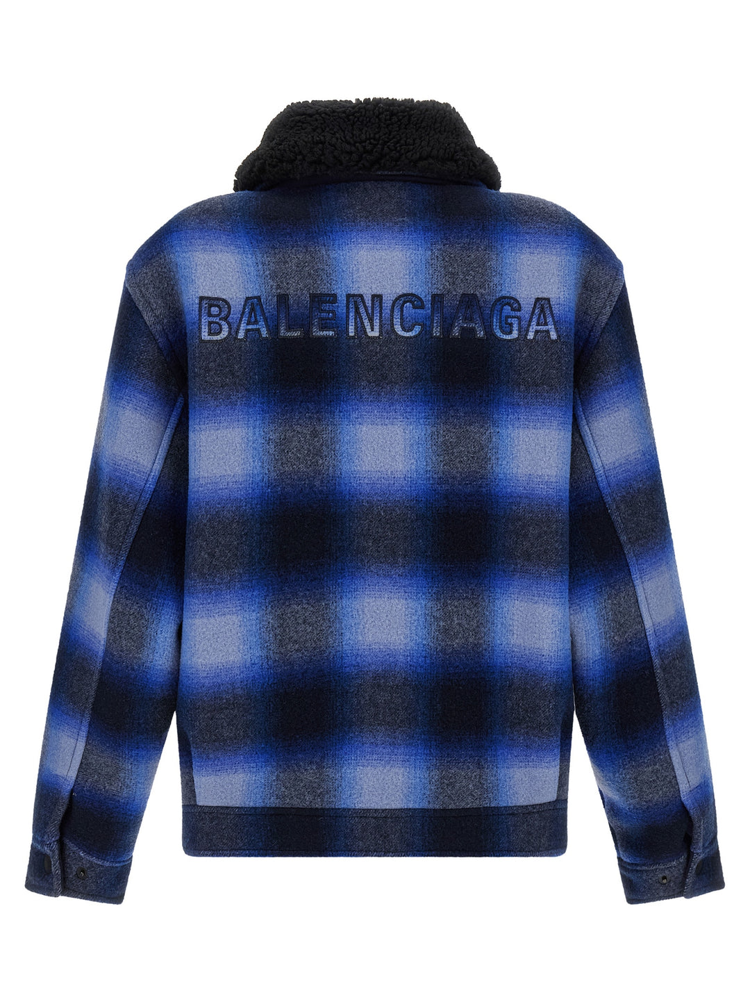 Balenciaga Blue Virgin Wool Bomber