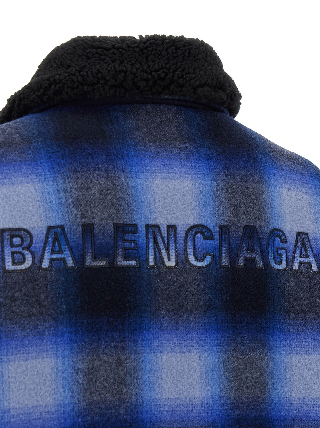 Balenciaga Blue Virgin Wool Bomber