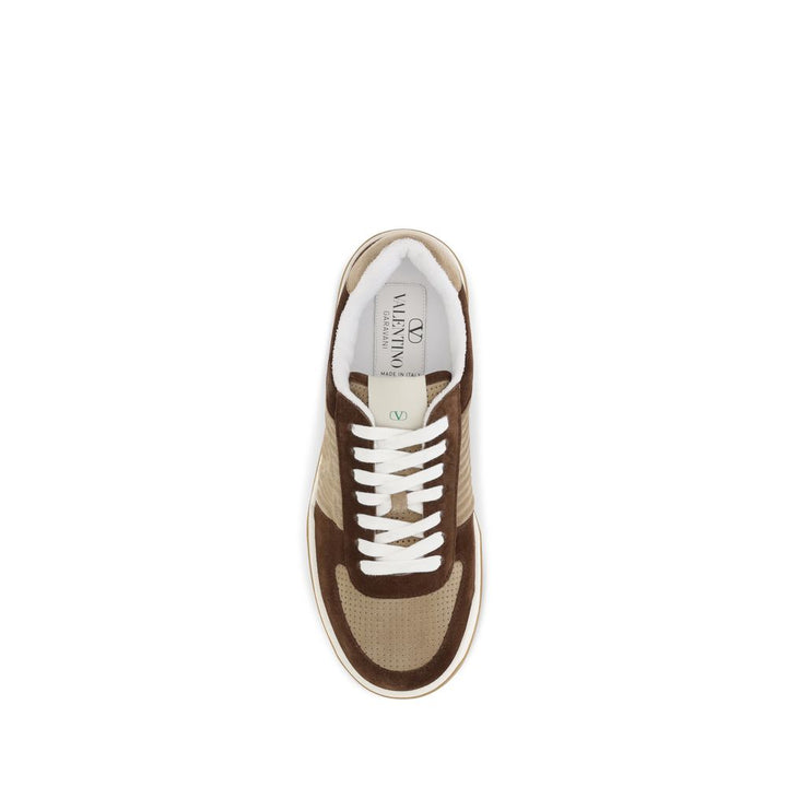 Valentino Garavani Brown Napa Leather / Calf Bos Taurus Athletic Sneakers