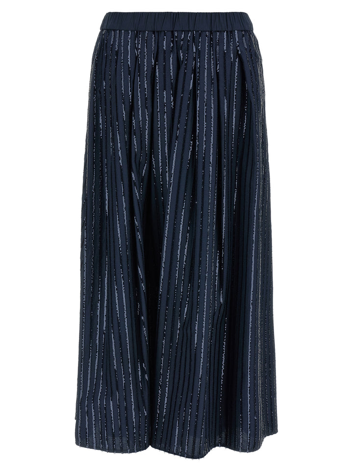 Max Mara Blue Cotton Mini Skirt