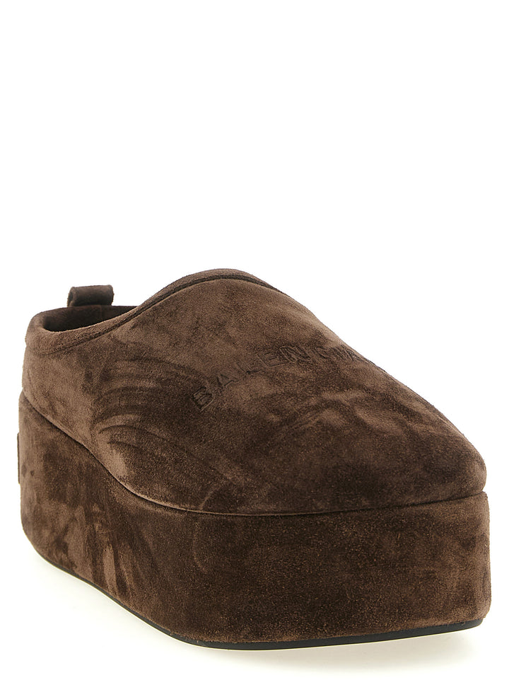 Balenciaga Brown Calfskin Mules