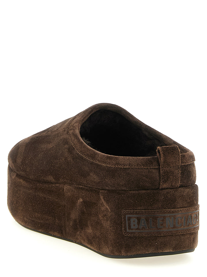 Balenciaga Brown Calfskin Mules