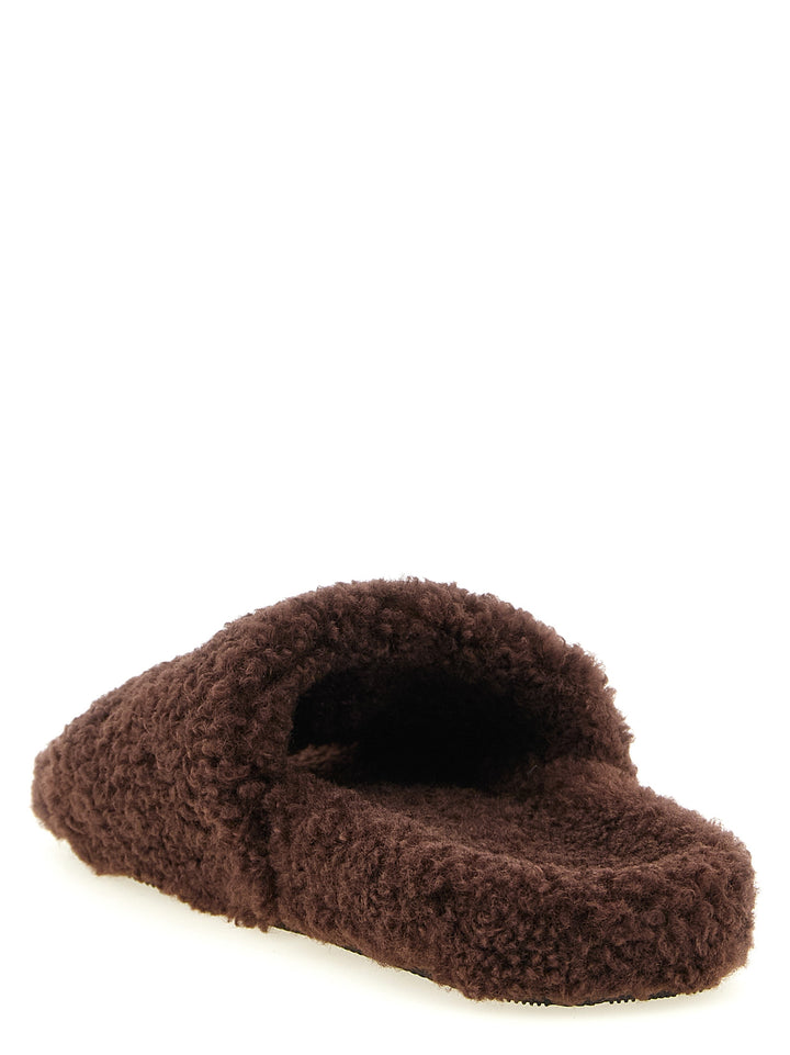 Balenciaga Brown Polyester Slides